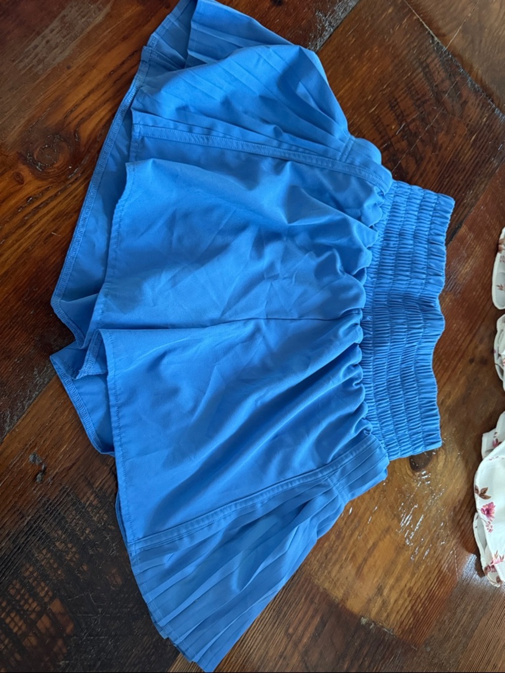 Girls Blue Elastic-Waist Skirted Shorts